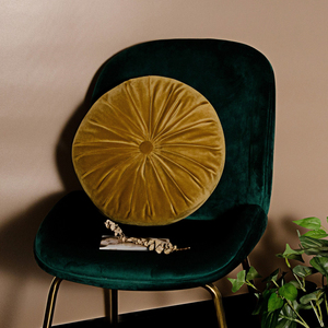 北欧巴洛克纯色丝绒南瓜圆形抱枕办公室床头椅子沙发护腰靠垫坐垫