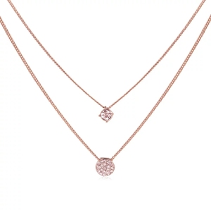 givenchy纪梵希满天星twins系列双层项链 单钻玫瑰金女友节日礼物