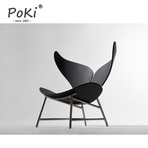 pok设计师展厅民宿酒店ins米兰简约网红创意原木仿生设计感鲸鱼椅