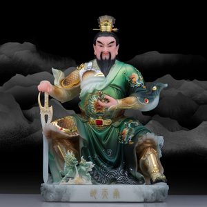 汉白玉胡天南神像圣丰佛像《胡二 太爷》家居供奉客厅工艺品摆件
