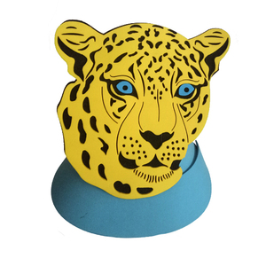 猎豹子头饰头套 儿童表演道具帽子 野生动物 幼儿园演出装扮早教