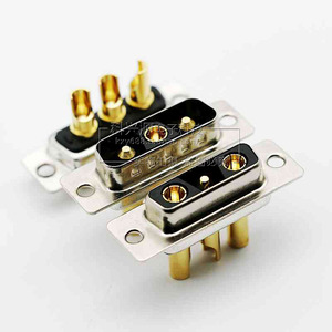 3母头焊线大电流d-sub连接器3芯矩形d型电源线母座接口插头3人付款17