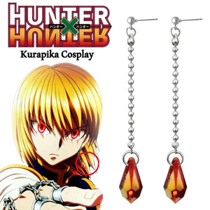 11521晓馨淘宝全职猎人酷拉皮卡耳环cosplay切面尖头水滴耳钉 捷克