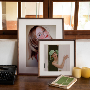 洗照片做成相框定制a4实木相片画框装裱婚纱照挂墙a3十字绣拼图框