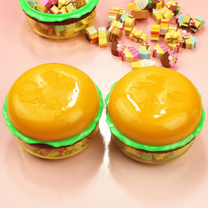 卡通汉堡盒装橡皮擦儿童学习文具礼品创意食物迷你橡皮可爱橡皮擦