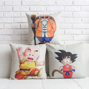 上新七龙珠棉麻靠垫沙发靠枕客厅卧室儿童房漫画同人抱枕创意日式