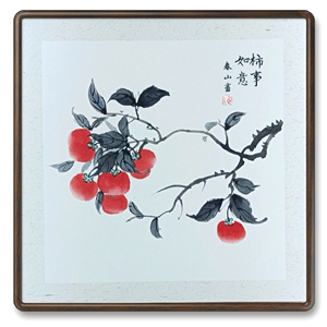 6国画宣卡纸手绘写意小品花鸟兰花荷花竹子梅花 现货成品未落款