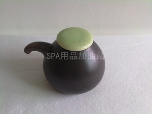 spa用品 芳香水疗spa调配工具 泰国 陶瓷 精油瓶 热油壶 热油器具