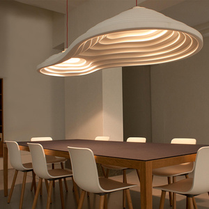 侘寂风吊灯餐厅日式北欧创意个性设计感梯田餐桌吧台岛台吊灯树脂