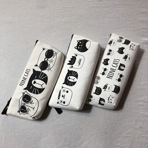 响指喵星人三角笔袋mxr04帆布笔袋文艺青年复古可爱动物