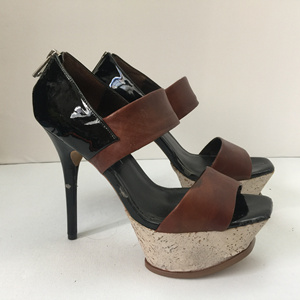 js 杰西卡 13厘米超高跟细跟鱼嘴凉鞋二手高跟鞋 39码 7成新