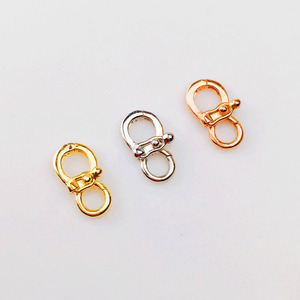 18k黄金扣头吊坠扣珍珠翡翠足金水晶蜜蜡双开万能扣挂件999纯金