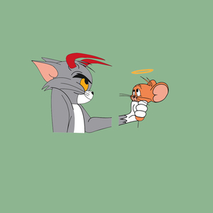 动漫卡通猫和老鼠汤姆猫 杰瑞鼠儿童衣服印花图案贴 热转印烫画贴