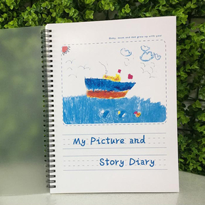 英文绘画日记本英语亲子图画绘图创意礼物儿童幼儿园小学生a4圈装