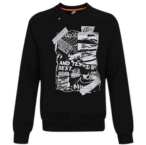 nike 耐克nsw破洞印花图案男子套头衫休闲运动卫衣 cw1795-010