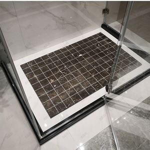 厂家直销天然大理石淋浴地板石花岗岩浴室基石挡水条开槽防滑石板