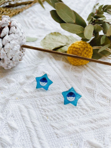 热缩片耳钉纯银