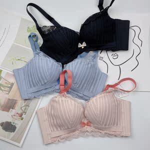 浪漫春天女士文胸b杯无钢圈上薄下厚调整型聚拢少女内衣26010307