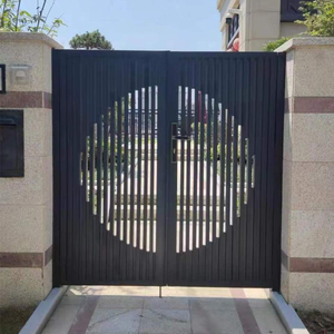 铁艺庭院门花园别墅单双开百叶大门小区防盗进户门乡村栅栏门定制