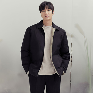 国内现货尺寸全xh2李敏镐明星同款冬款ziozia andz两面穿羽绒服