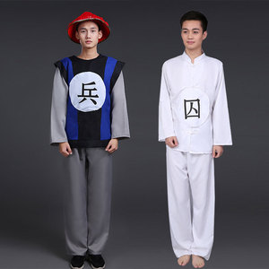 成人古装男装清朝古代狱卒兵服衙役侍卫服士卫官兵囚犯表演出服装