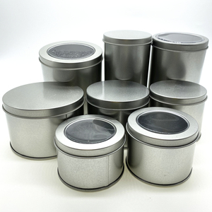 磨砂马口铁盒 开窗铁盒宠物粮食铁罐 咖啡豆包装铁罐 圆形大铁罐