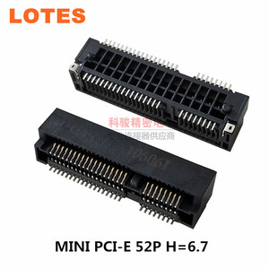 LOTES 嘉泽得意 AAA-PCI-073-P08 连接器插槽PCI-E 52P H=6.7现货