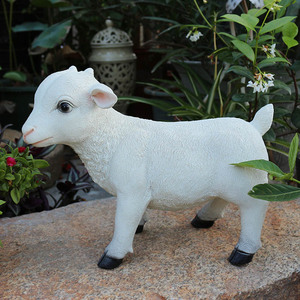 仿真羊摆件模型山羊花园草坪装饰客厅工艺品户外假羊落地大型动物