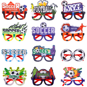 2024运动会儿童眼镜拍照道具装饰品足球欧洲杯球迷用品派对周边