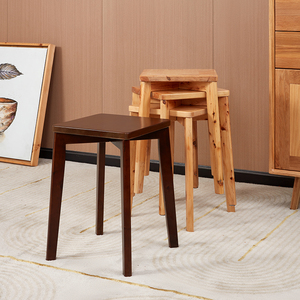 实木凳子可叠放木凳中式餐凳餐椅客厅家用方凳矮凳板凳简易化妆凳