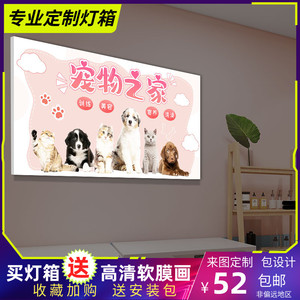 宠物店医院诊室诊所专用灯箱猫狗科普知识室内发光装饰画海报软膜