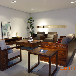 新中式沙发2023新款全实木现代客厅组合全套天津兴叶家具正品代购
