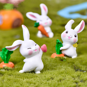 20dosing道尚淘宝微景卡通动物 小号 小白兔 红粉色兔子 塑料 情侣