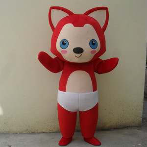 动漫玩偶毛绒小狐狸活动演出装扮红狐狸道具卡通人偶布偶服装