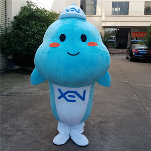 动漫玩偶海洋公园活动表演海豚鲸鱼江豚道具演出卡通人偶布偶服装