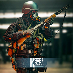 ivennicky淘宝ekuaz studio 1/6 死神汉克兵人 css特种部队生化危机