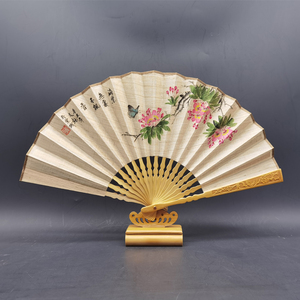 重庆荣昌折扇7寸夏布扇手绘图案古风中式摆件非遗特色纪念品