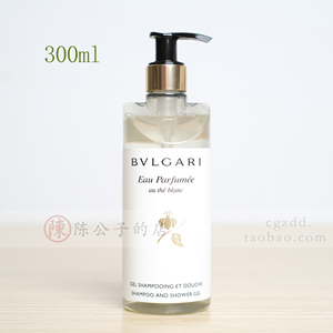 bvlgari宝格丽白茶沐浴露茗珍洗发沐浴露沐浴液绿茶300ml大瓶进口