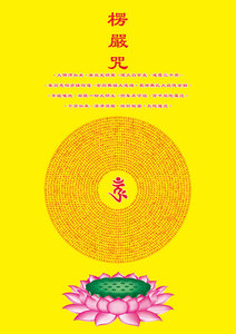 装饰画像 楞严咒种子字 楞严咒咒轮画像 相片纸塑封 接做卷轴挂画