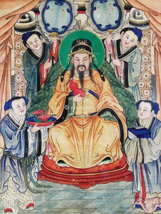 道教药王神像孙思貌画像药王爷孙十常妙应真人神医像塑封供奉画-3