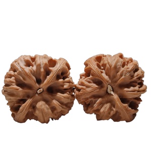 44玉麒麟野牛狮子头1001精品野生文玩核桃老款大粗筋元宝宫灯实拍