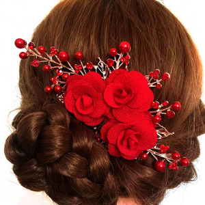红色头花盘发