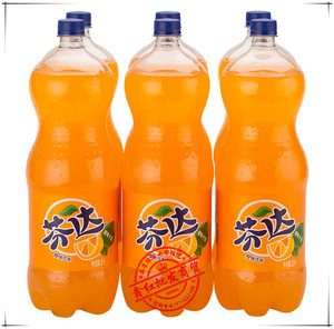 可口可乐出品/芬达碳酸饮料橙汁2l*6瓶装