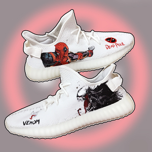 手绘篮球鞋子定制yeezy椰子350漫威毒液死侍dc二次元漫画diy彩绘