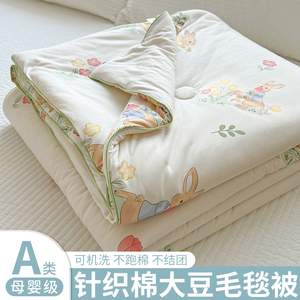 夏季A类针织棉毛巾被办公室午睡沙发小毯子床上用单人空调毯盖毯