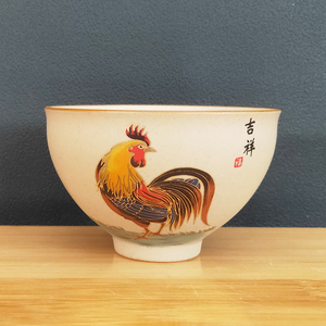 粗陶鸡缸杯大号成化斗彩金鸡个人单杯大公鸡茶杯复古品茗杯鸡公杯