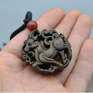 金丝楠生肖吊坠木吊饰挂件鼠牛虎兔龙马羊猪男女项链