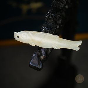 收藏级高古玉西周和田白玉鱼型佩吊坠保真开门包老中原古董籽料
