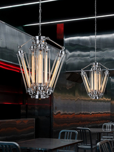 loft金属吊灯网红工业风创意咖啡馆酒吧餐厅奶茶店铺灯具电镀银色