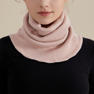 秋冬季真丝针织桑蚕丝脖套男女通用护颈椎保暖假领子百搭防寒围脖